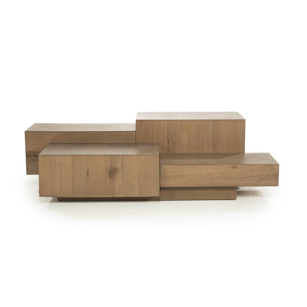 Salontafel Quinten rechthoekig – bruin